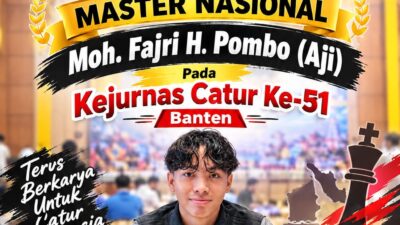 Cetak Sejarah, Pecatur 19 Tahun Asal Gorontalo Utara Raih Gelar Master Nasional Termuda di Sulawesi
