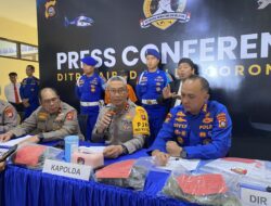 Polda Gorontalo melalui Ditpolair Bongkar Pengiriman 44 Ton Batu Hitam Diduga Galena, Satu Tersangka Ditetapkan