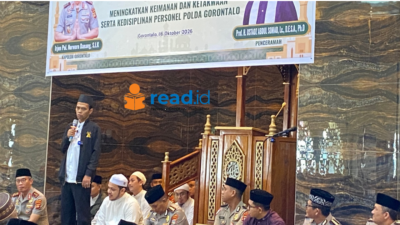 Safari Dakwah di Polda Gorontalo, UAS Tekankan Iman dan Takwa untuk Perkuat Integritas Polisi