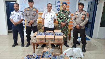 144 Botol Cap Tikus Tujuan Wakai-Ampana Diamankan di Penyeberangan Gorontalo