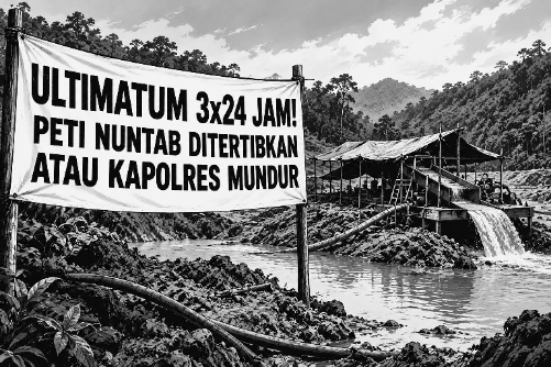 Ultimatum 3x24 Jam! Aliansi Penambang Rakyat BMR Desak Aparat Tindak PETI Nuntab atau Kapolres Mundur